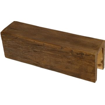 11"D X 7.25"W X 20'L Majestic Faux Beam (4-Sided), Dark Walnut