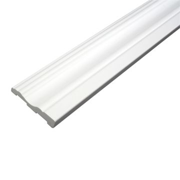 Plastibec PVC Vinyl Colonial Casing Moulding, 5/8" x 2-3/4" x 96" (White)
