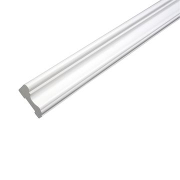 Plastibec PVC Vinyl Colonial Chair Rail Moulding, 13/16" x 1-5/8" x 96" (White)