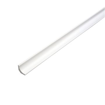 Plastibec PVC Vinyl Cove (Inside Corner) Moulding, 3/4" x 3/4" x 96" (White)