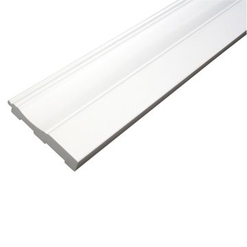 Plastibec PVC Vinyl Colonial Wainscoting Base Moulding, 5/8" x 3-1/2" x 96" (White)