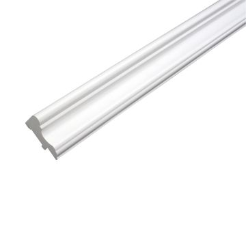 Plastibec PVC Vinyl Colonial Wainscoting Cap Moulding, 13/16" x 1-5/8" x 96" (White)