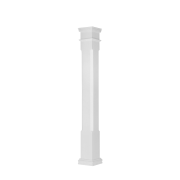 10"W x 8'H Square Chamfered Fiberglass Column Wrap