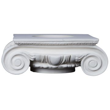 Roman Ionic Capital (Split) for 12" Tapered or 10" Non-Tapered Round Fiberglass Column Wrap