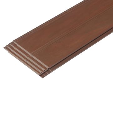 96" Plastibec PVC Vinyl Beadboard Planks, 1/4" x 4-1/4" x 96", 4-PK (Redwood)