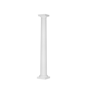 12"W x 8'H Round Smooth Tapered Fiberglass Column