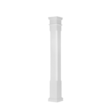 10"W x 10'H Square Chamfered Fiberglass Column