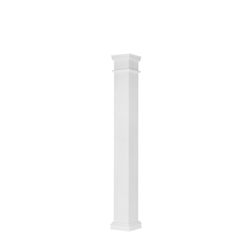 10"W x 10'H Square Smooth Fiberglass Column
