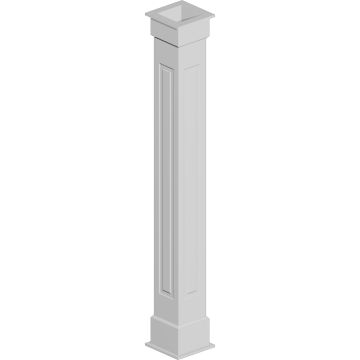 10"W x 9'H Raised Panel PVC Column Wrap Kit