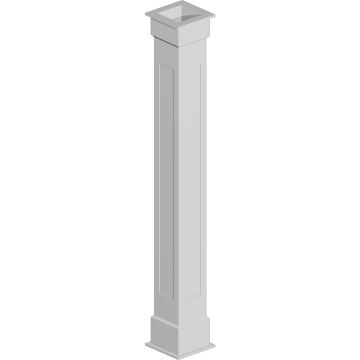 8"W x 12'H Recessed Panel PVC Column Wrap Kit