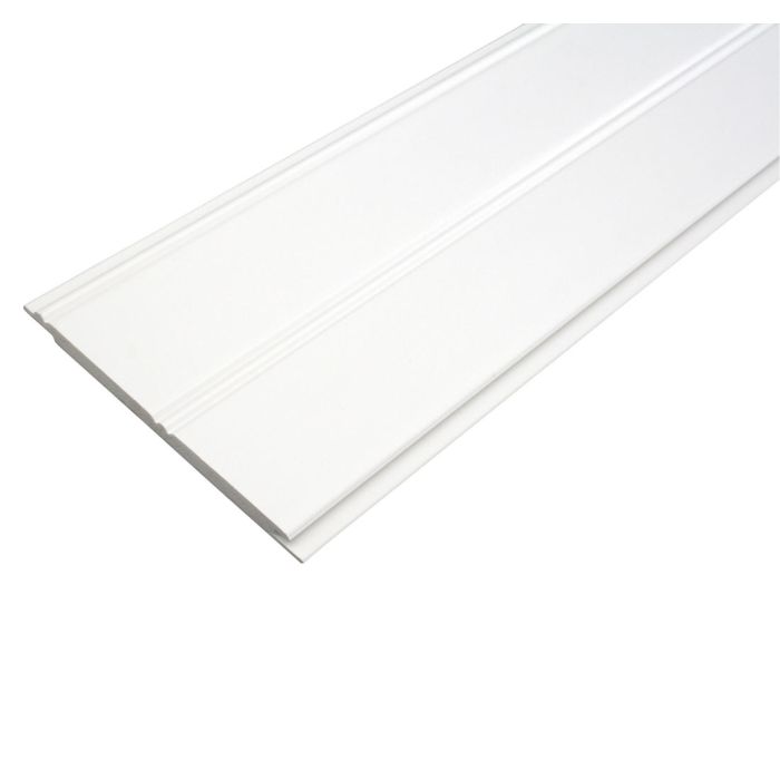 Plastibec PVC Vinyl Beaded Plank, ¼“T x 4-¼“W (White)
