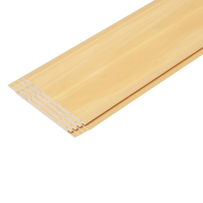 4-PK Plastibec PVC Vinyl Planks, ¼“T x 4-¼“W (Yellow Pine)