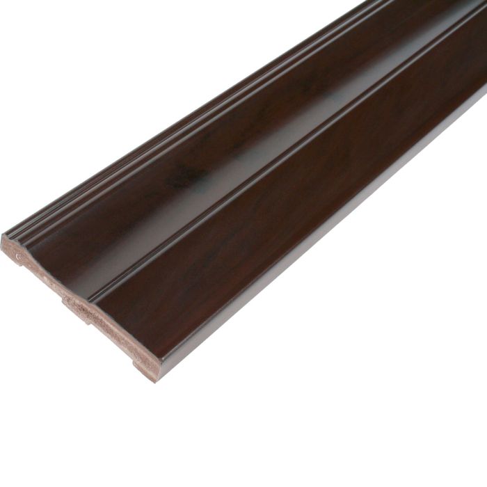Plastibec Faux Wood PVC Baseboard, (Espresso)