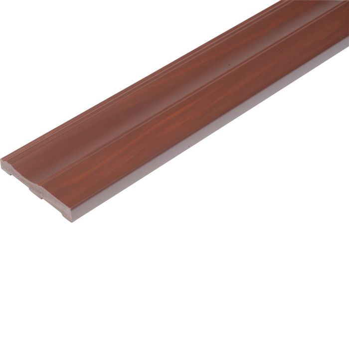 Plastibec Faux Wood PVC Baseboard, (Redwood)