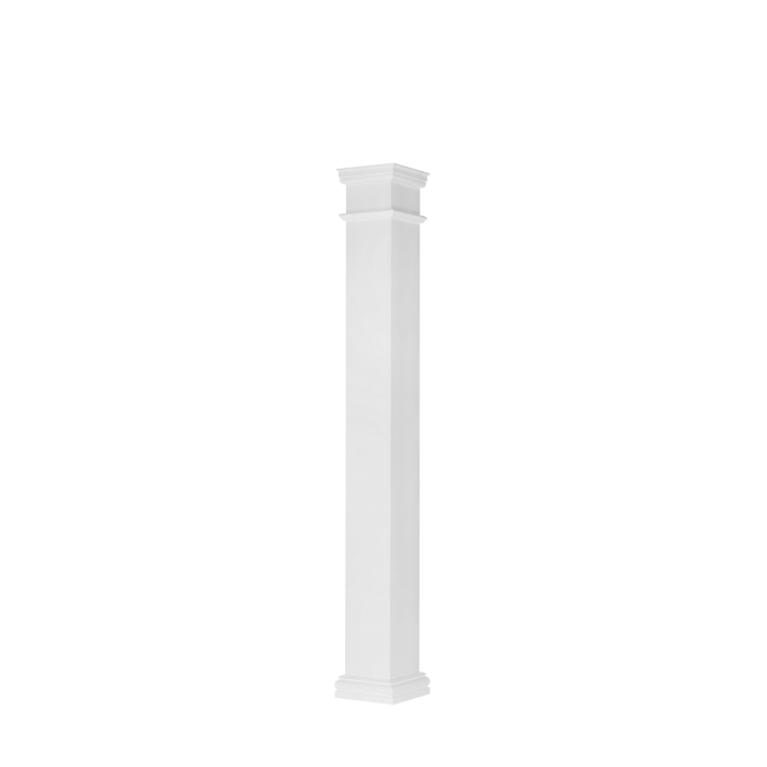 Square Smooth Fiberglass Column angle view